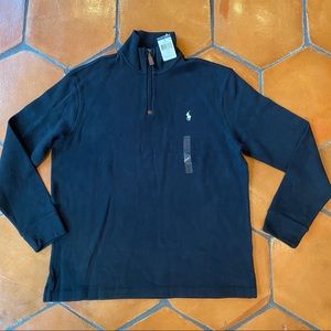 Polo Ralph Lauren Pony Logo Cotton 1/4 Zip Sweater